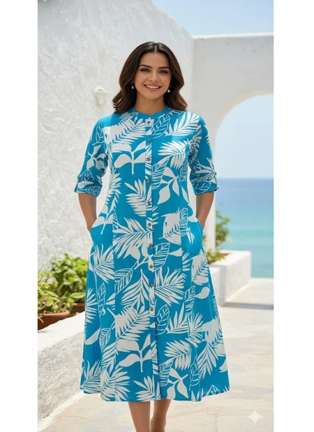 Naisha K 384 Cotton Flex A Line Casual Wear Kurti Wholesale Clothing Distributors In India